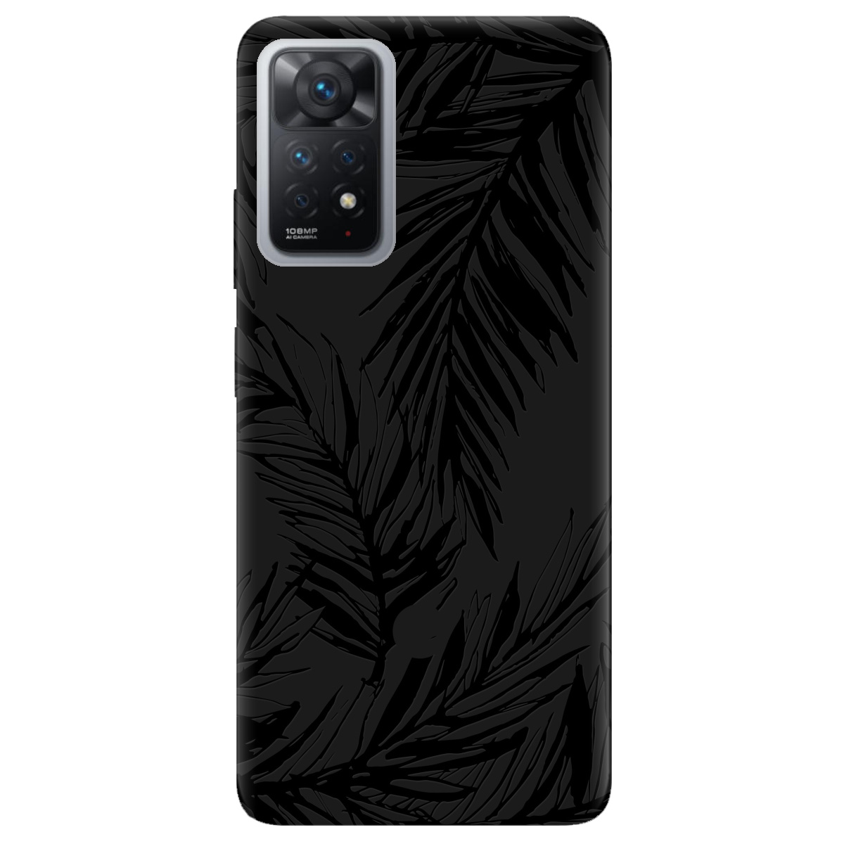 Чохол для Xiaomi Redmi Note 11 Pro чорний матовий soft touch Tropics - фото 1 - Чохли для телефонів