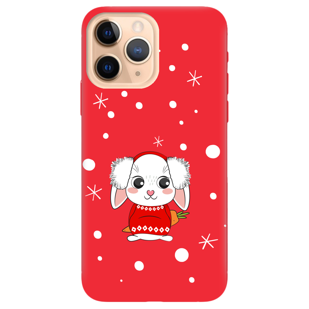 Чехол для Apple iPhone 11 Pro ярко-красный матовый soft touch My bunny - фото 1 Чехол для Apple iPhone 11 Pro ярко-красный матовый soft touch My bunny - фото 1 - Чехлы для телефонов