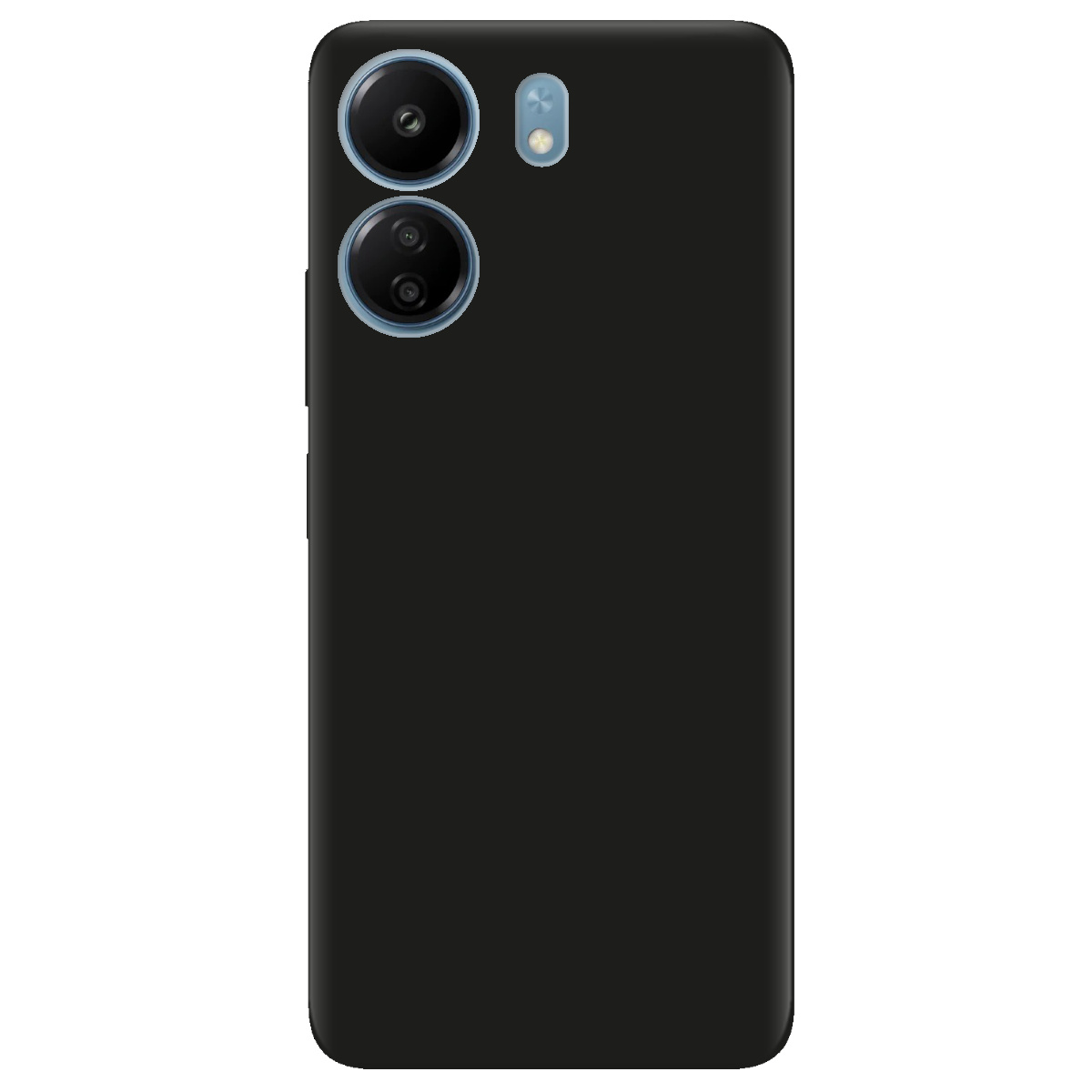 Чохол для Xiaomi Poco C65 чорний матовий soft touch з мікрофіброю - фото 1 - Чохли для телефонів