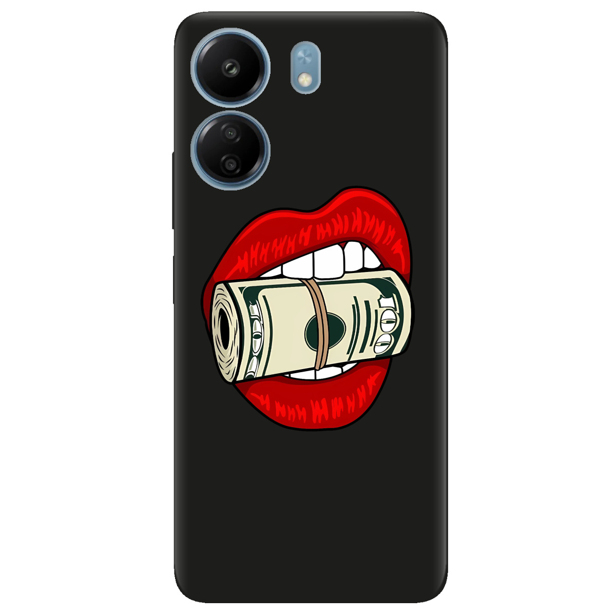 Чохол для Xiaomi Poco C65 чорний матовий soft touch з мікрофіброю Secret - фото 1 - Чохли для телефонів