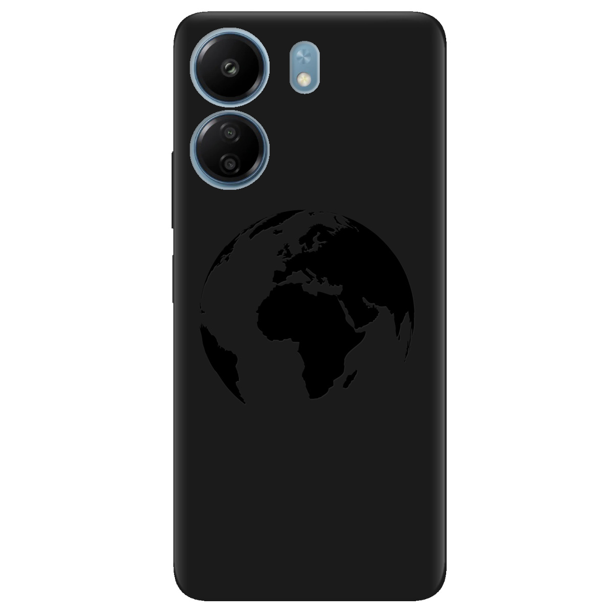 Чехол для Xiaomi Poco C65 черный матовый soft touch Planet - фото 1 Чехол для Xiaomi Poco C65 черный матовый soft touch Planet - фото 1 - Чехлы для телефонов