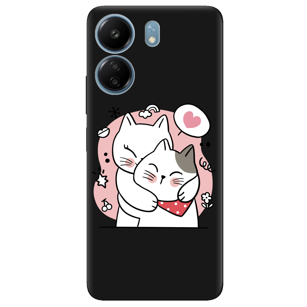 Чохол для Xiaomi Poco C65 чорний матовий soft touch Embrace - фото 1 - Чохли для телефонів