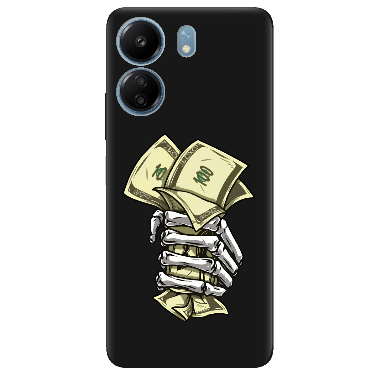 Чохол для Xiaomi Poco C65 чорний матовий soft touch Загашник - фото 1 - Чохли для телефонів