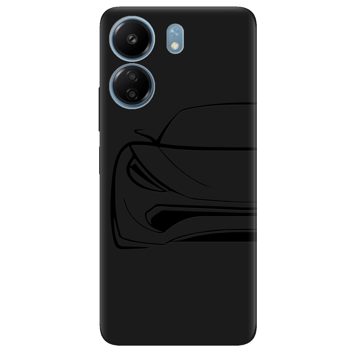 Чехол для Xiaomi Redmi 13C черный матовый soft touch Sport Car - фото 1 - Чехлы для телефонов