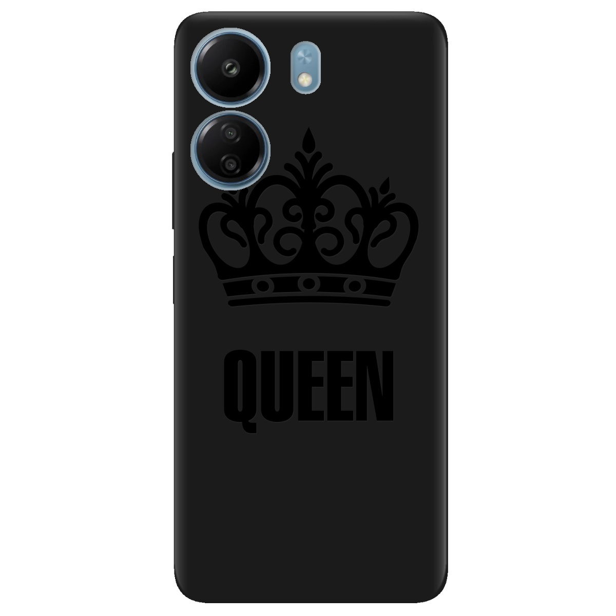 Чехол для Xiaomi Redmi 13C черный матовый soft touch Queen - фото 1 Чехол для Xiaomi Redmi 13C черный матовый soft touch Queen - фото 1 - Чехлы для телефонов