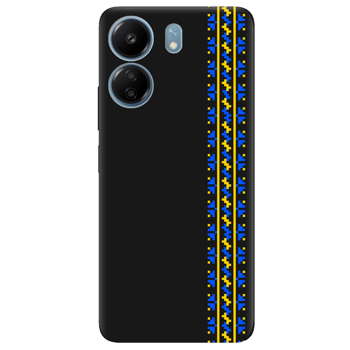 Чохол для Xiaomi Redmi 13C чорний матовий soft touch Embroidery - фото 1 Чохол для Xiaomi Redmi 13C чорний матовий soft touch Embroidery - фото 1 - Чохли для телефонів