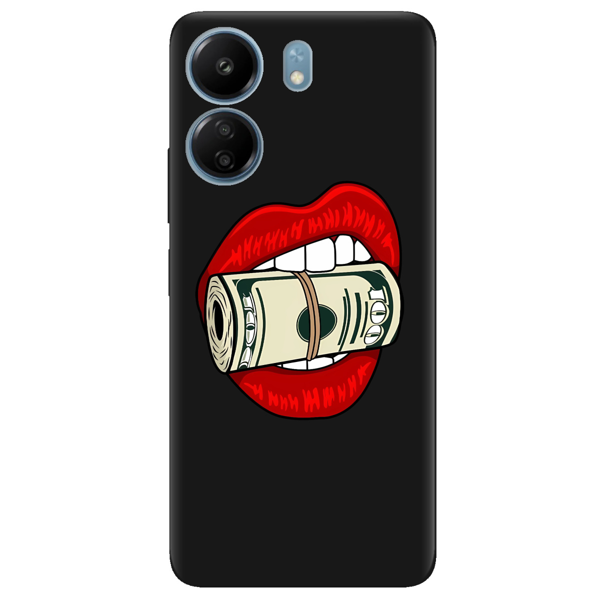 Чехол для Xiaomi Redmi 13C черный матовый soft touch Secret - фото 1 - Чехлы для телефонов