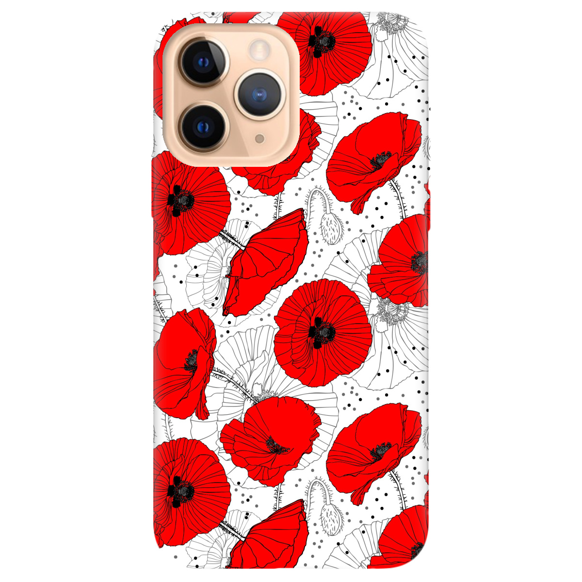 Чохол для Apple iPhone 11 Pro Red flower - фото 1 - Чохли для телефонів