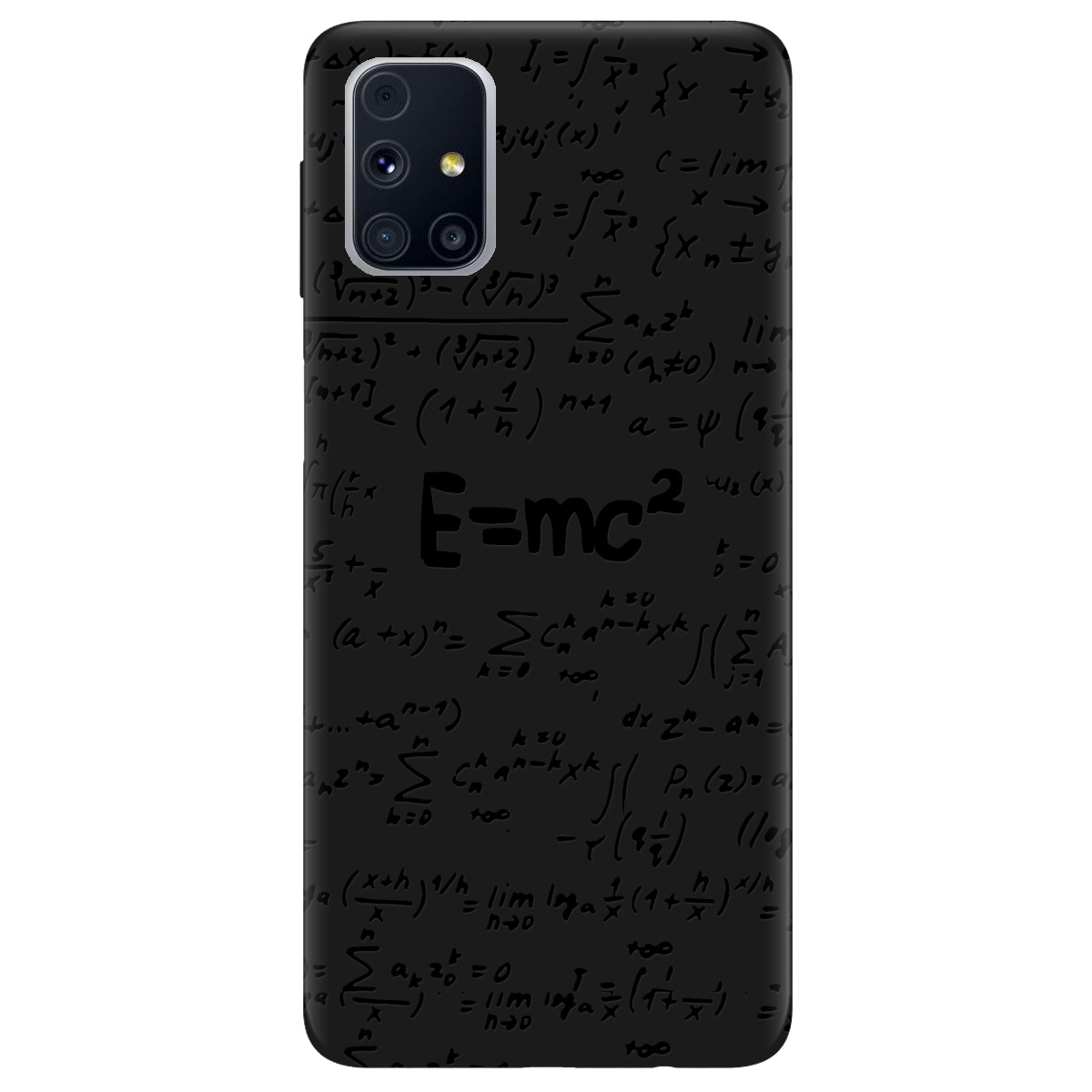 Чехол для Samsung Galaxy M31s черный матовый soft touch Black Einstein - фото 1 - Чехлы для телефонов