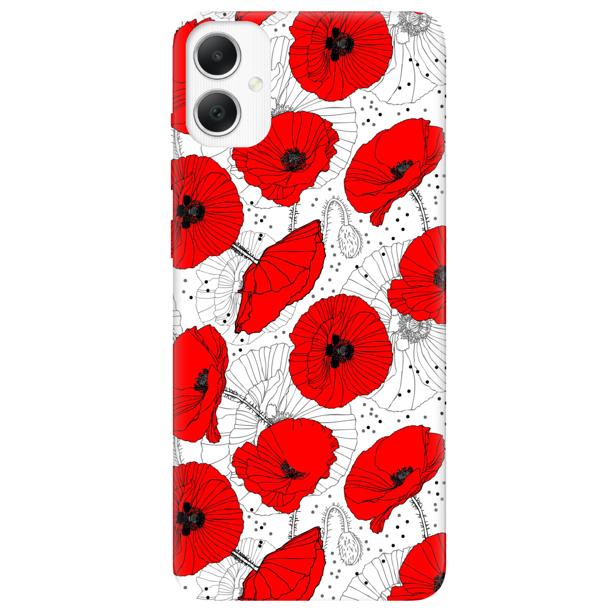 Чехол для Samsung Galaxy A05 Red flower - фото 1 - Чехлы для телефонов