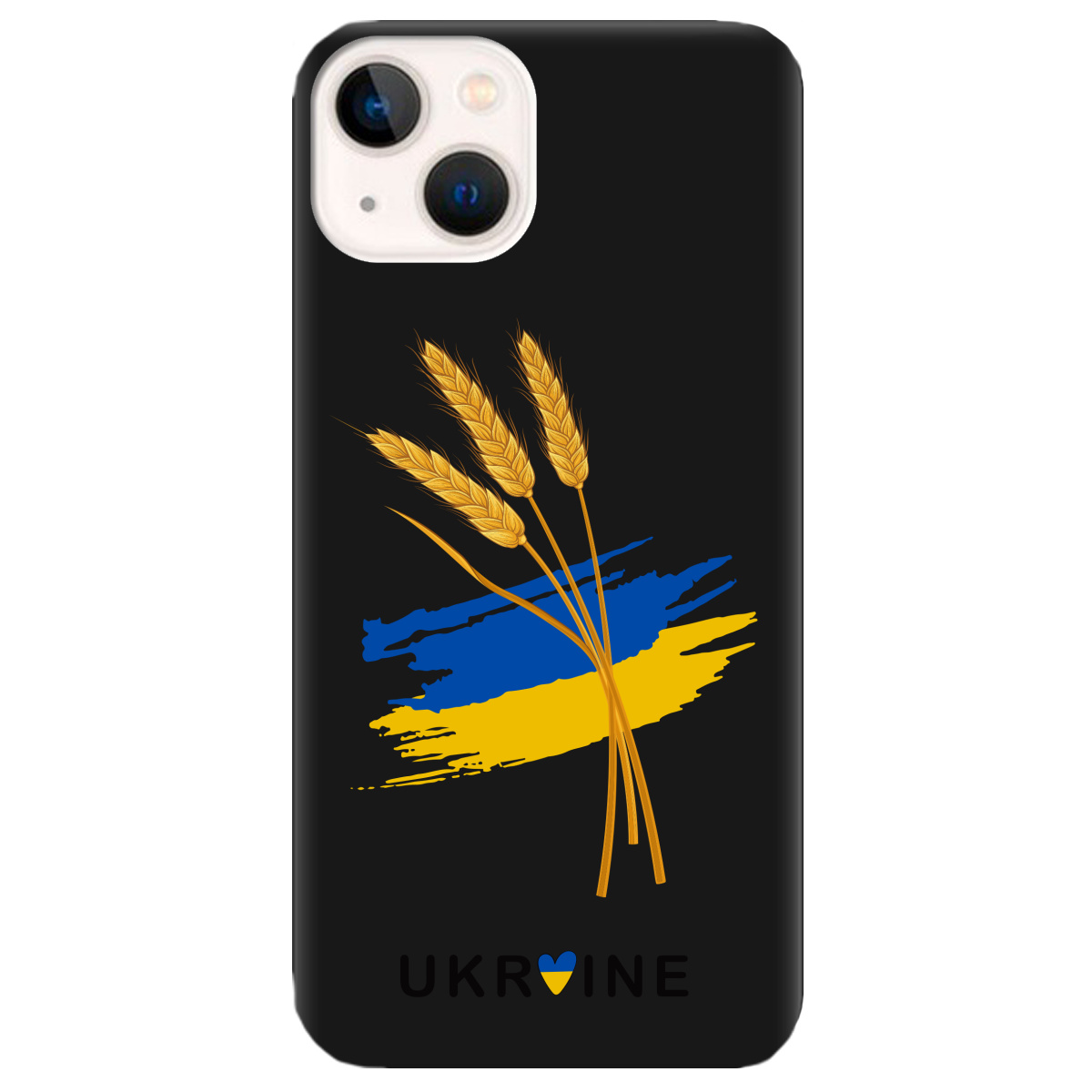 Чехол для Apple iPhone 13 Mini черный матовый soft touch Spikelets - фото 1 - Чехлы для телефонов