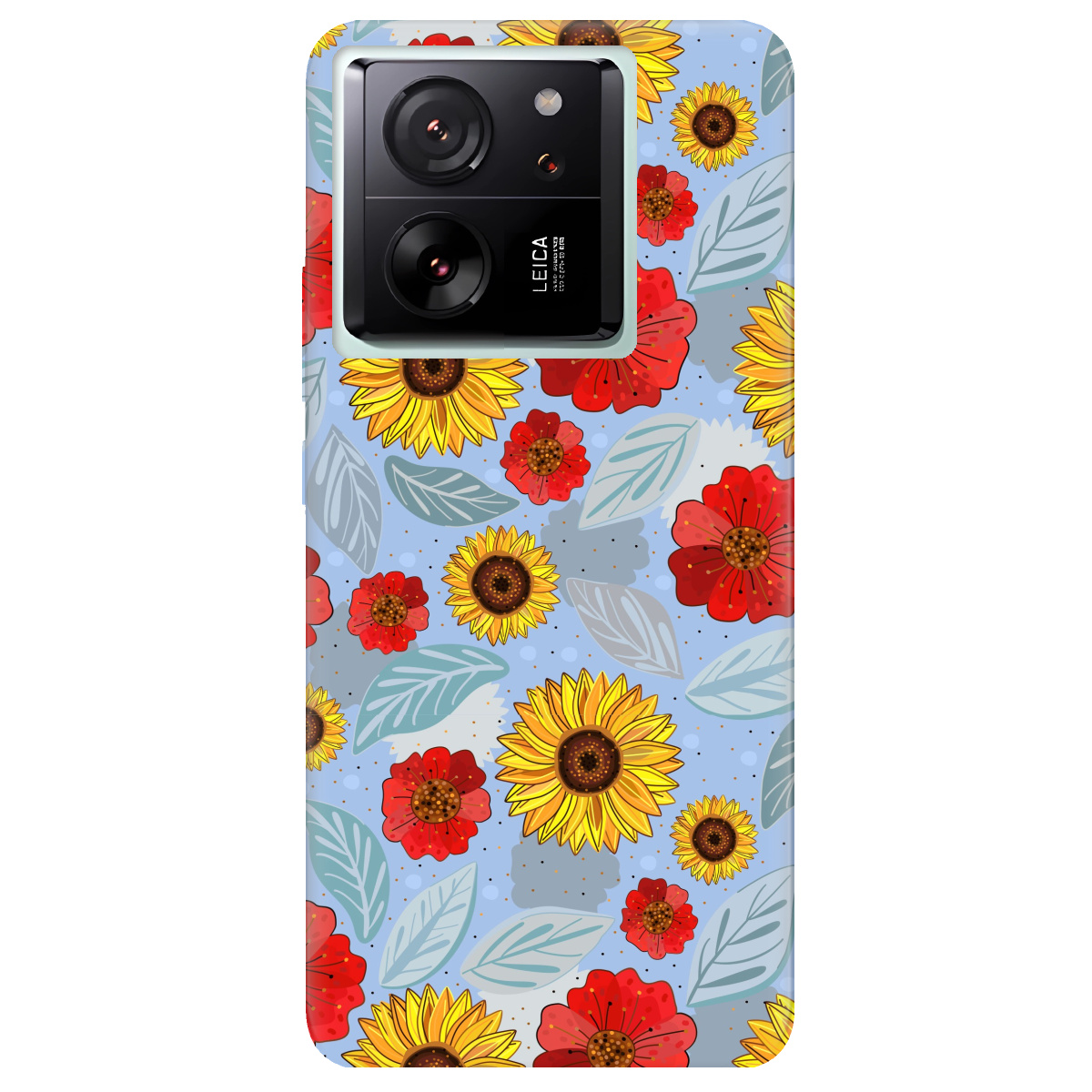 Чехол для Xiaomi 13T Pro Соняшники і маки - фото 1 - Чехлы для телефонов