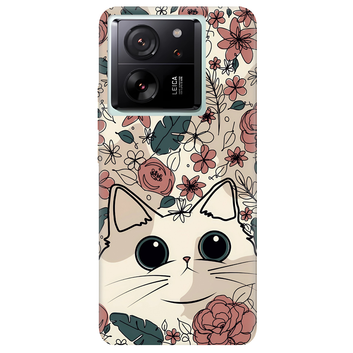Чехол для Xiaomi 13T Pro Flower cat - фото 1 - Чехлы для телефонов