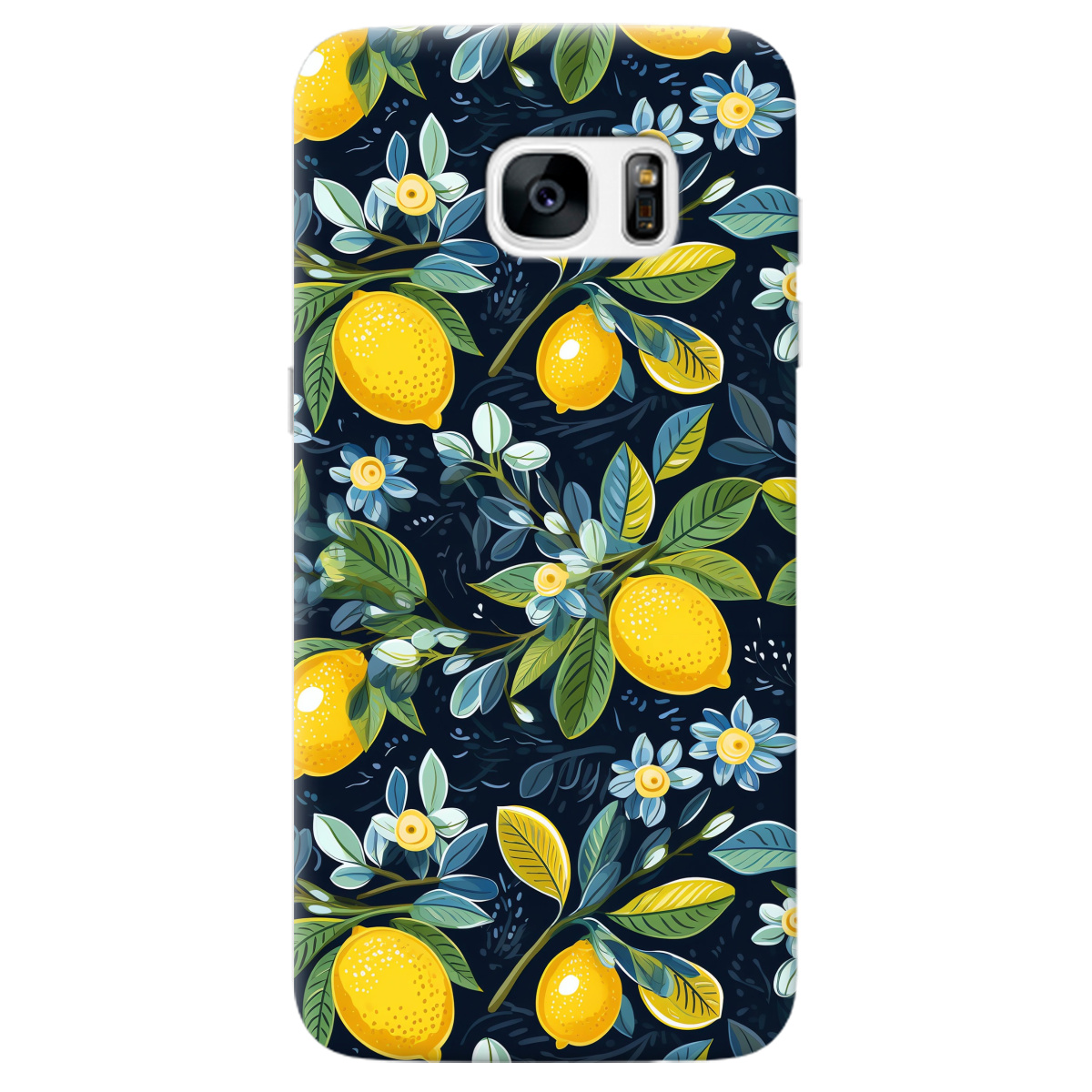Чехол для Samsung Galaxy S7 Edge Lemon with flower - фото 1 - Чехлы для телефонов
