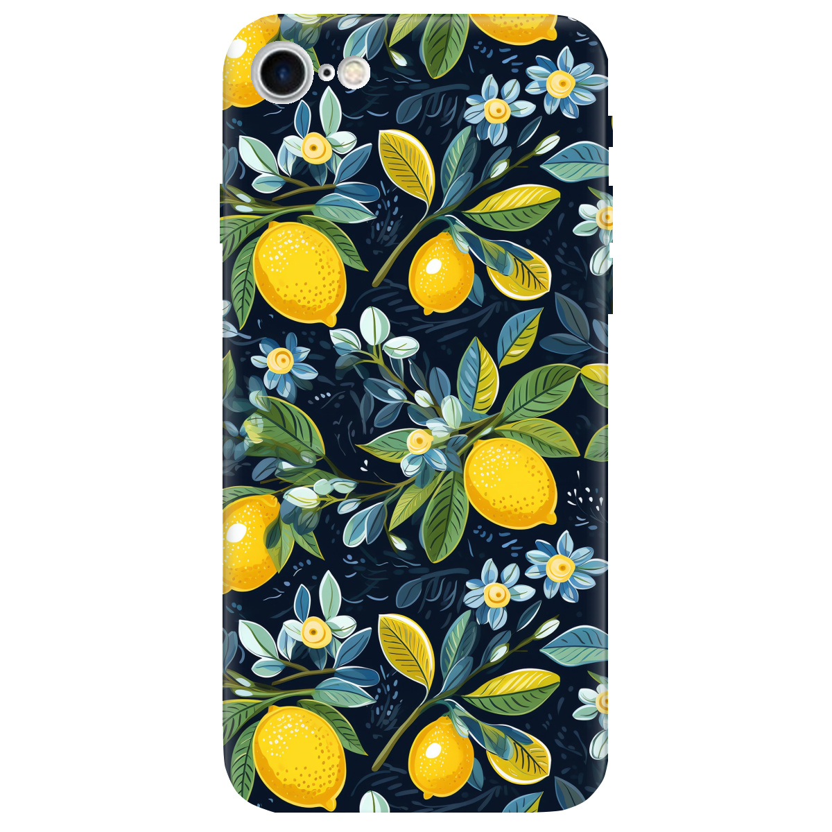 Чехол для Apple iPhone 8 Lemon with flower - фото 1 Чехол для Apple iPhone 8 Lemon with flower - фото 1 - Чехлы для телефонов