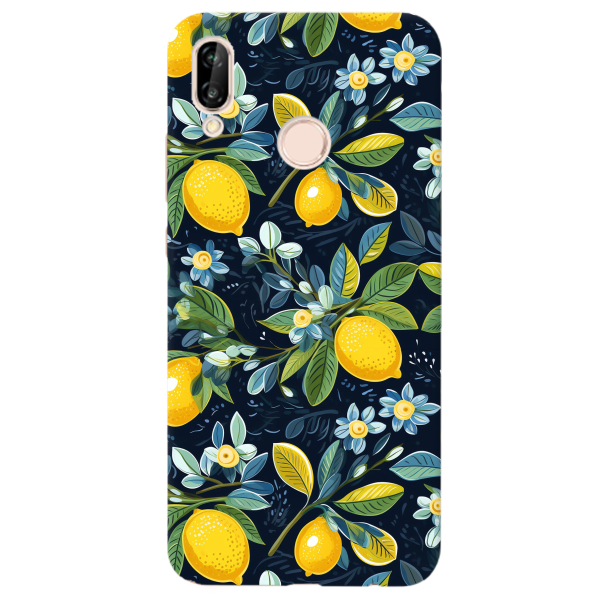 Чехол для Huawei P20 Lite Lemon with flower - фото 1 - Чехлы для телефонов