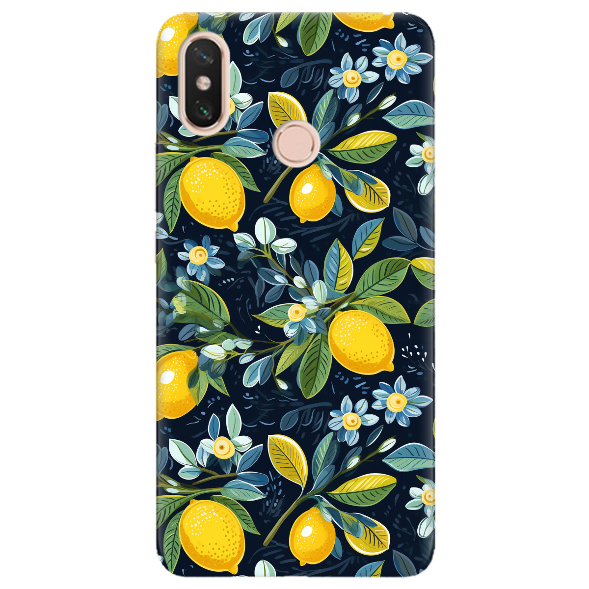 Чехол для Xiaomi Mi Max 3 Lemon with flower - фото 1 Чехол для Xiaomi Mi Max 3 Lemon with flower - фото 1 - Чехлы для телефонов