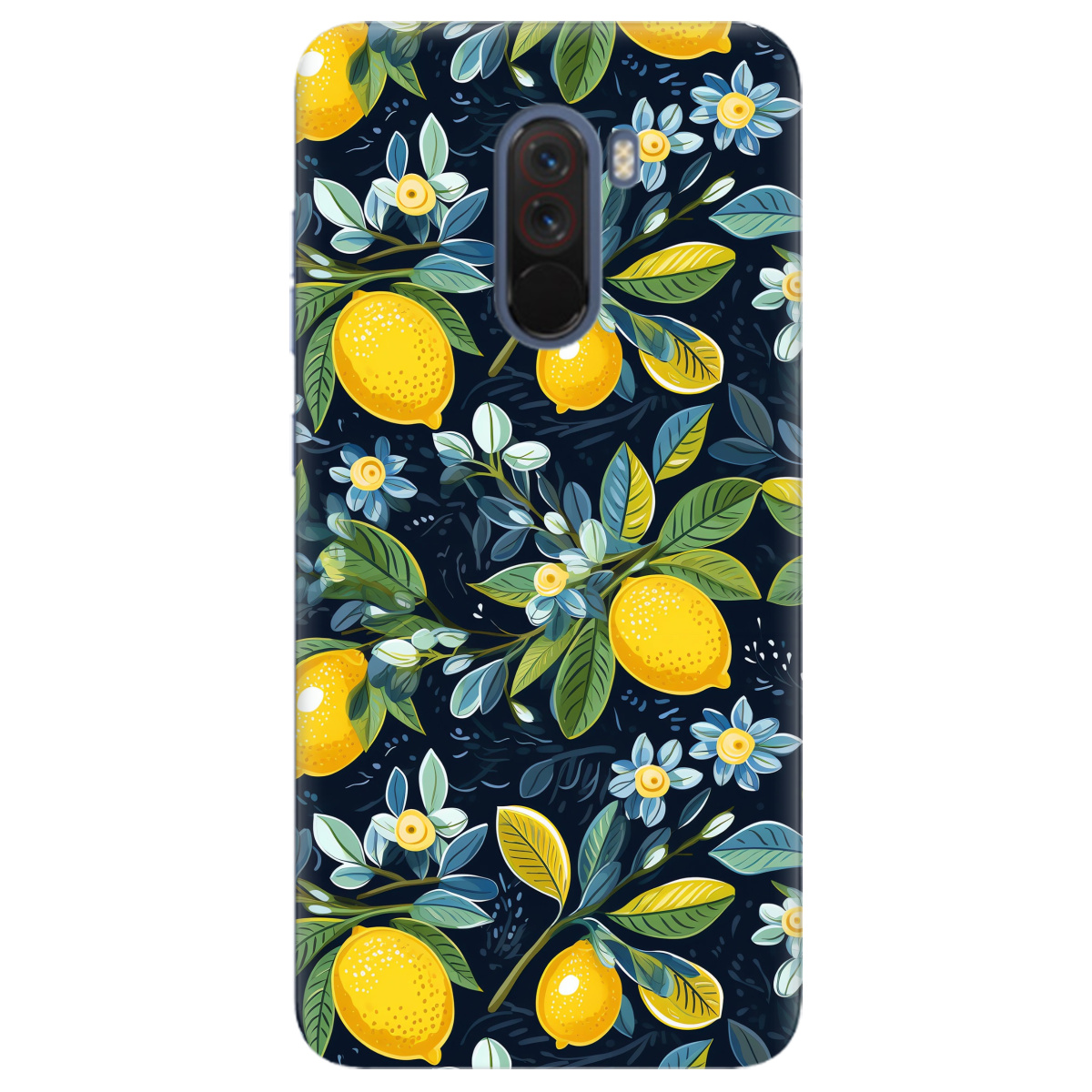 Чохол для Xiaomi Pocophone F1 Lemon with flower - фото 1 - Чохли для телефонів