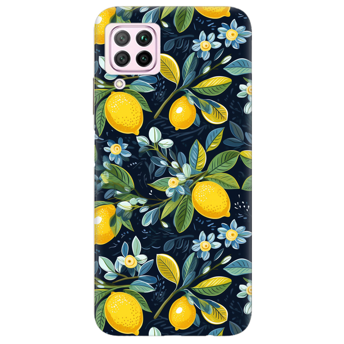 Чехол для Huawei P40 Lite Lemon with flower - фото 1 - Чехлы для телефонов