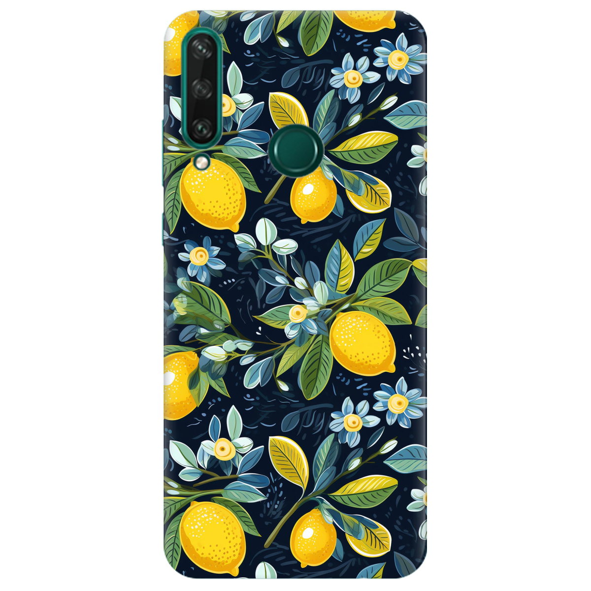 Чехол для Huawei Y6p Lemon with flower - фото 1 - Чехлы для телефонов