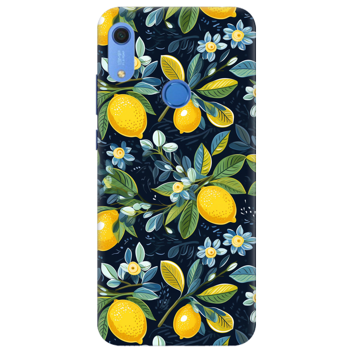Чохол для Huawei Y6s Lemon with flower - фото 1 - Чохли для телефонів