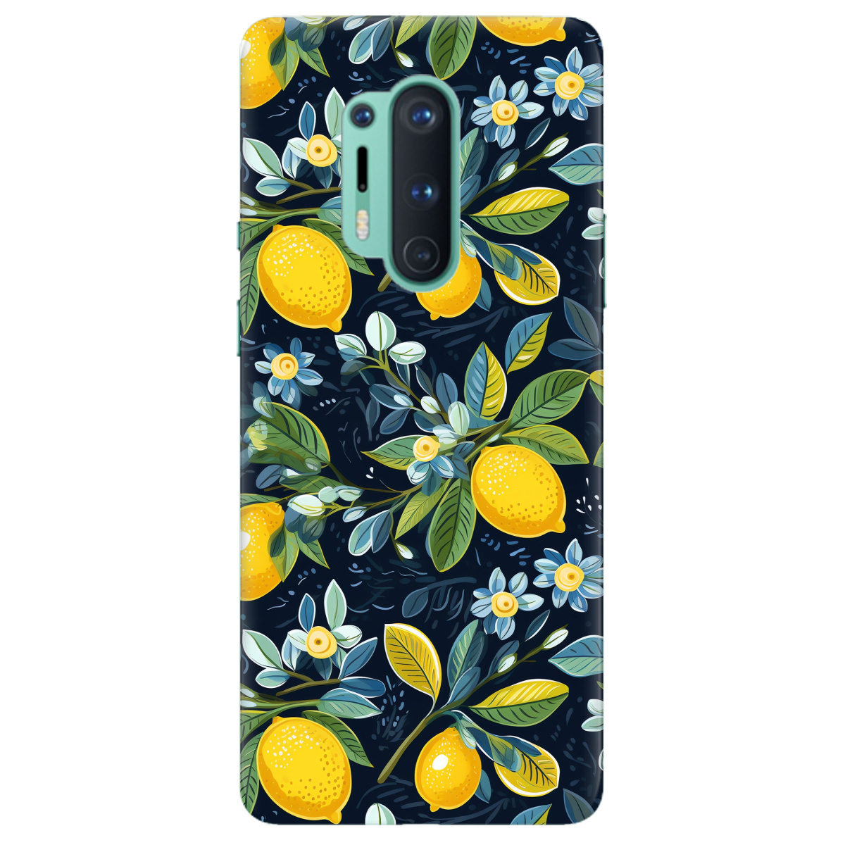Чехол для OnePlus 8 Pro Lemon with flower - фото 1 - Чехлы для телефонов