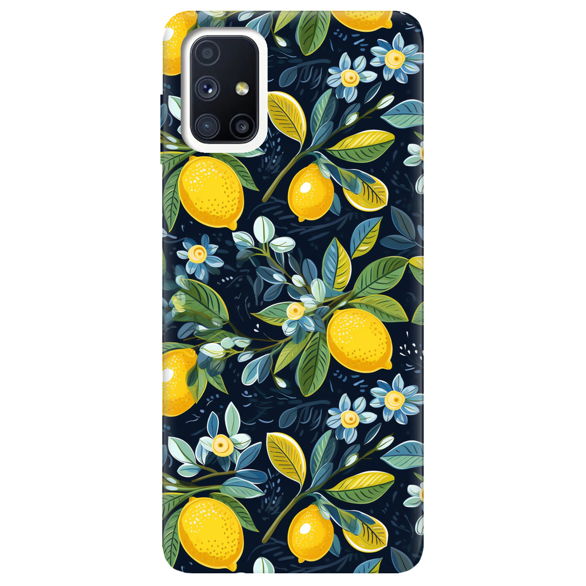 Чехол для Samsung Galaxy M51 Lemon with flower - фото 1 - Чехлы для телефонов