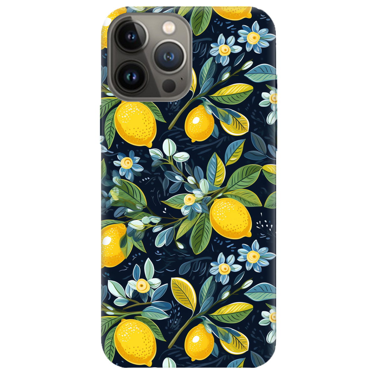 Чохол для Apple iPhone 13 Pro Lemon with flower - фото 1 - Чохли для телефонів