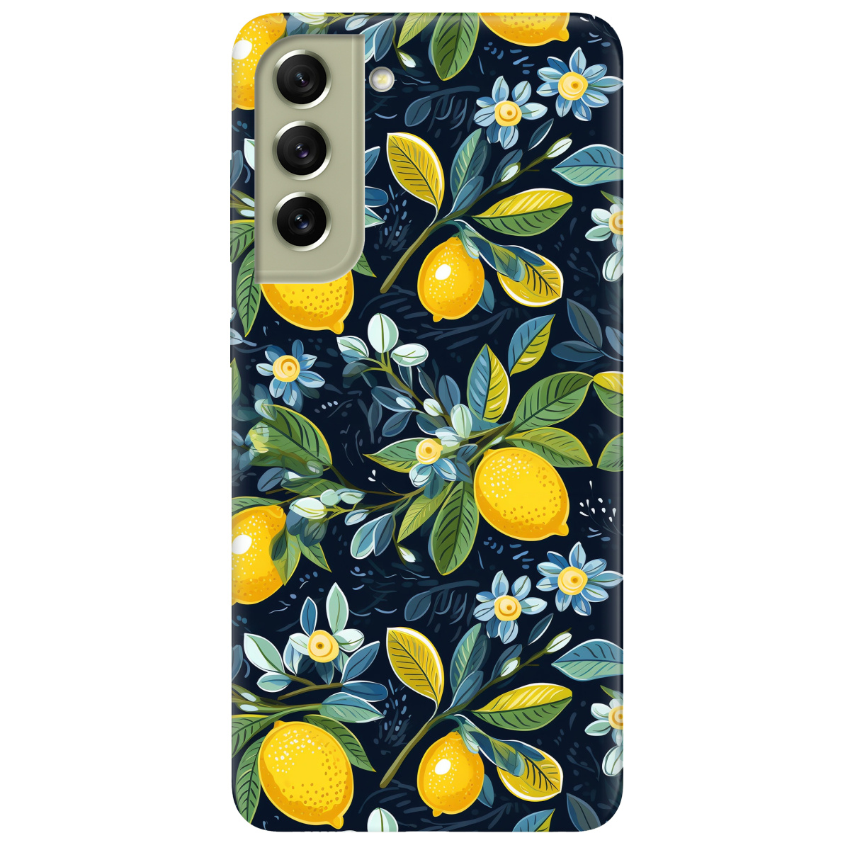 Чохол для Samsung Galaxy S21 FE Lemon with flower - фото 1 - Чохли для телефонів