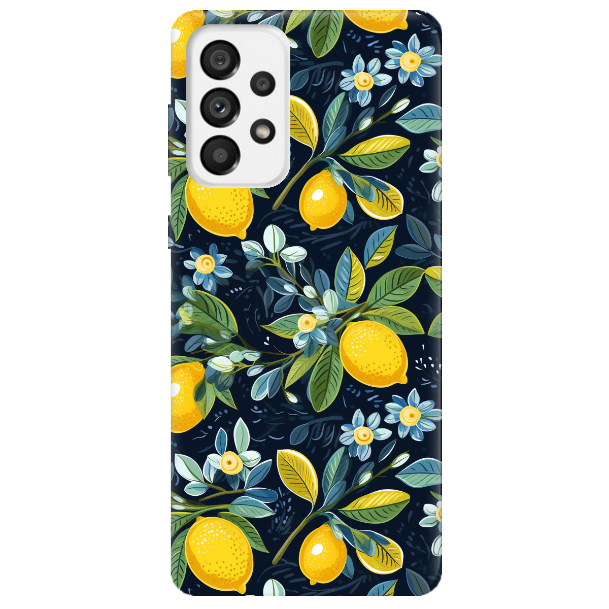 Чехол для Samsung Galaxy A73 Lemon with flower - фото 1 Чехол для Samsung Galaxy A73 Lemon with flower - фото 1 - Чехлы для телефонов