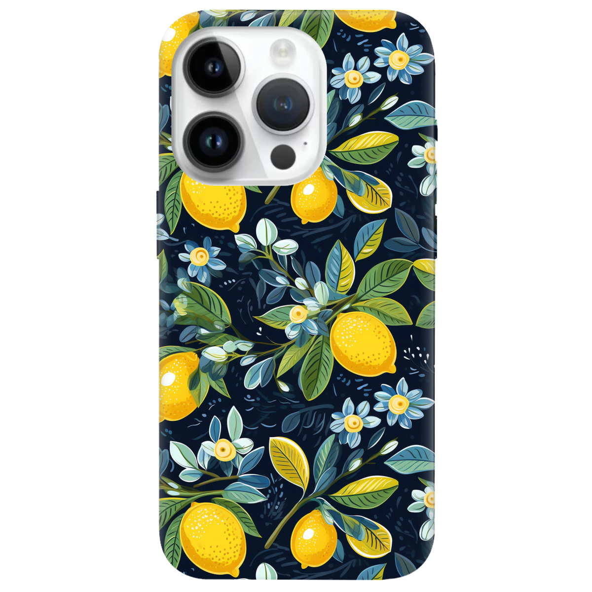 Чохол для Apple iPhone 14 Pro Lemon with flower - фото 1 - Чохли для телефонів