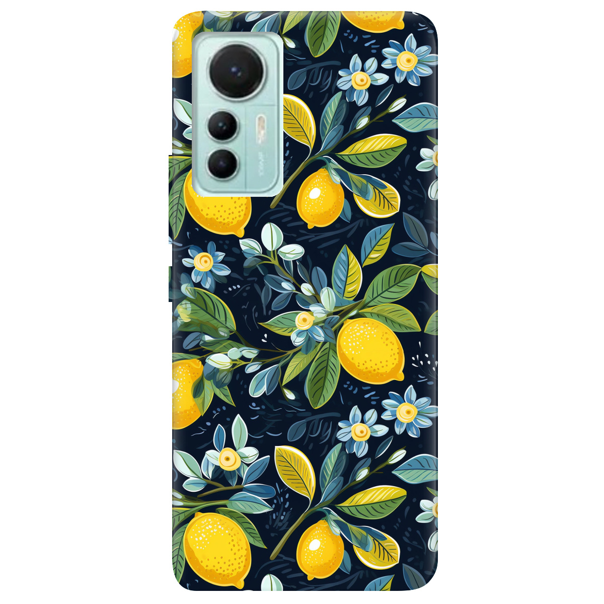 Чехол для Xiaomi 12 Lite Lemon with flower - фото 1 - Чехлы для телефонов