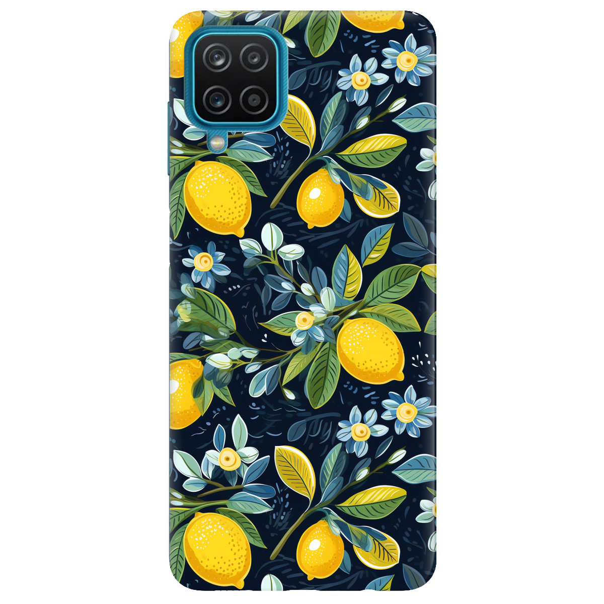 Чохол для Samsung Galaxy A12 5G Lemon with flower - фото 1 - Чохли для телефонів