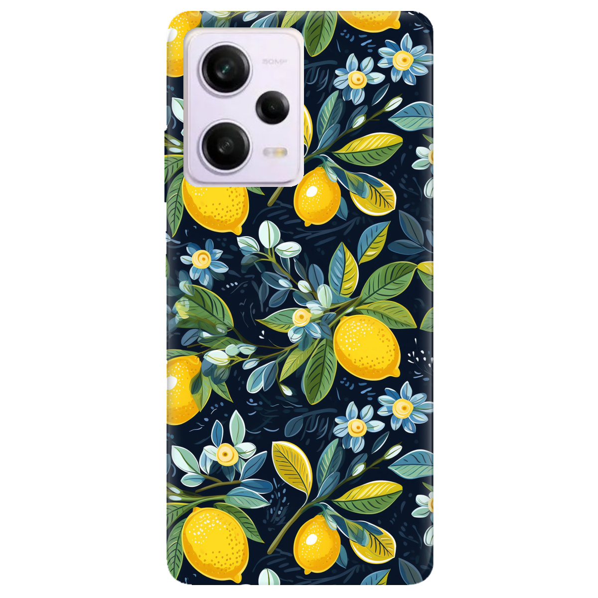 Чохол для Xiaomi Redmi Note 12 Pro 5G Lemon with flower - фото 1 - Чохли для телефонів