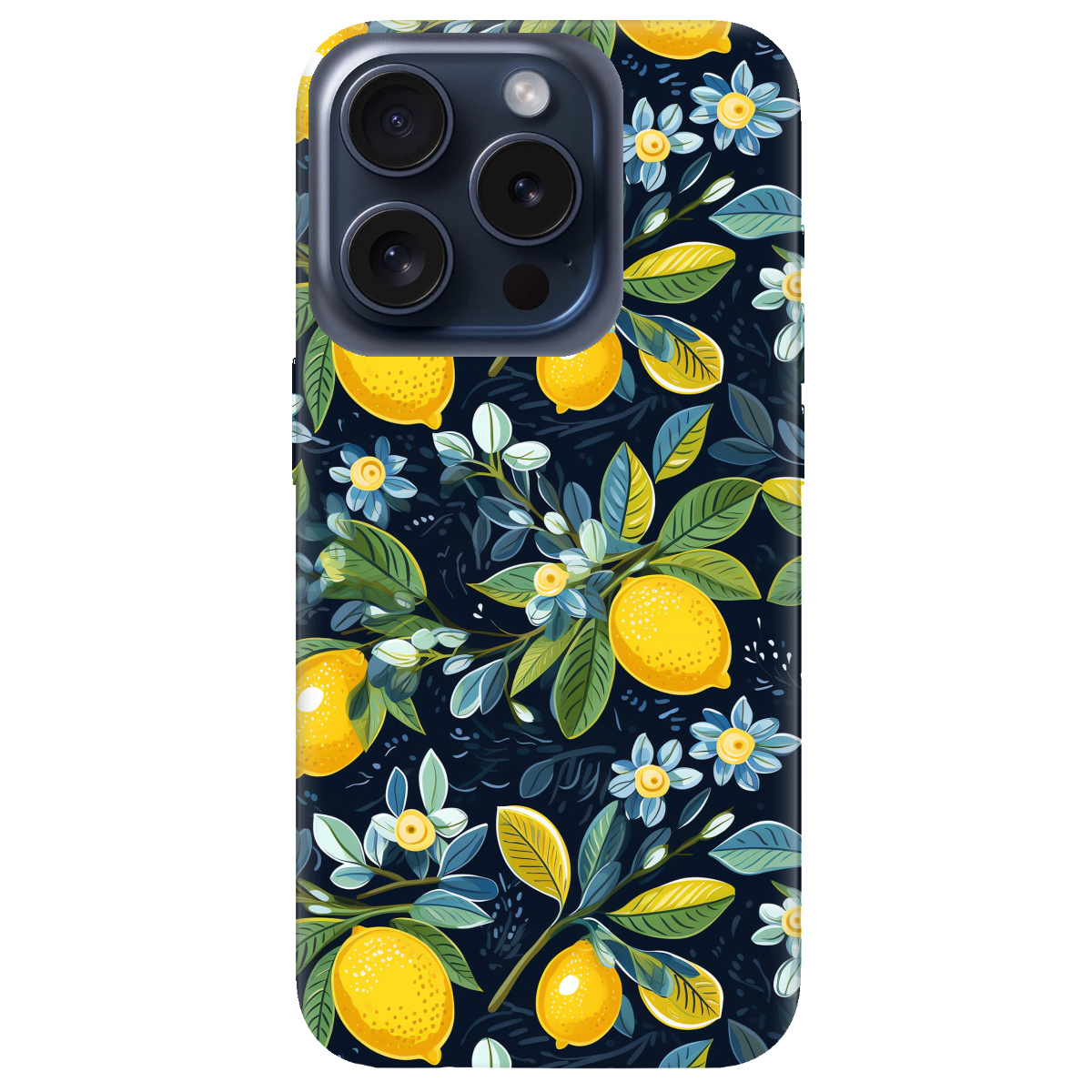 Чехол для Apple iPhone 15 Pro Max Lemon with flower - фото 1 - Чехлы для телефонов