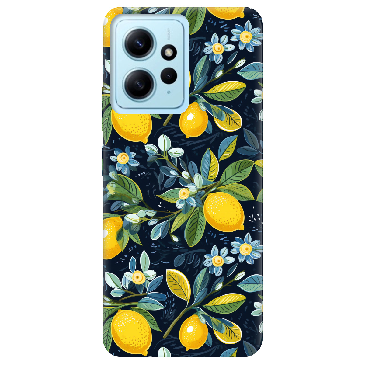 Чехол для Xiaomi Redmi Note 12 4G Lemon with flower - фото 1 - Чехлы для телефонов