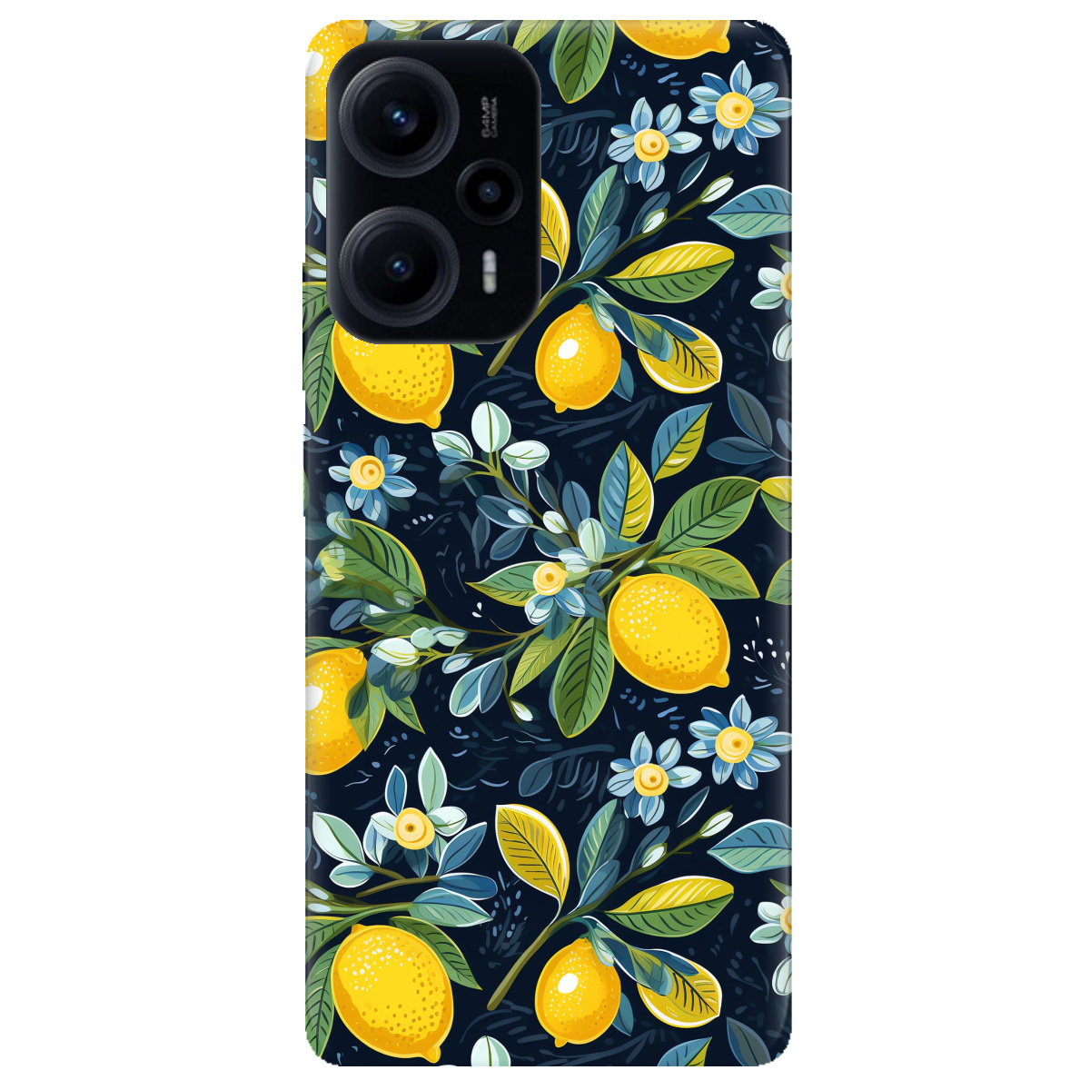 Чехол для Xiaomi Poco F5 Lemon with flower - фото 1 Чехол для Xiaomi Poco F5 Lemon with flower - фото 1 - Чехлы для телефонов