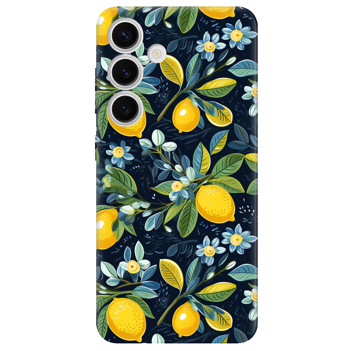 Чехол для Samsung Galaxy S24 Lemon with flower - фото 1 - Чехлы для телефонов