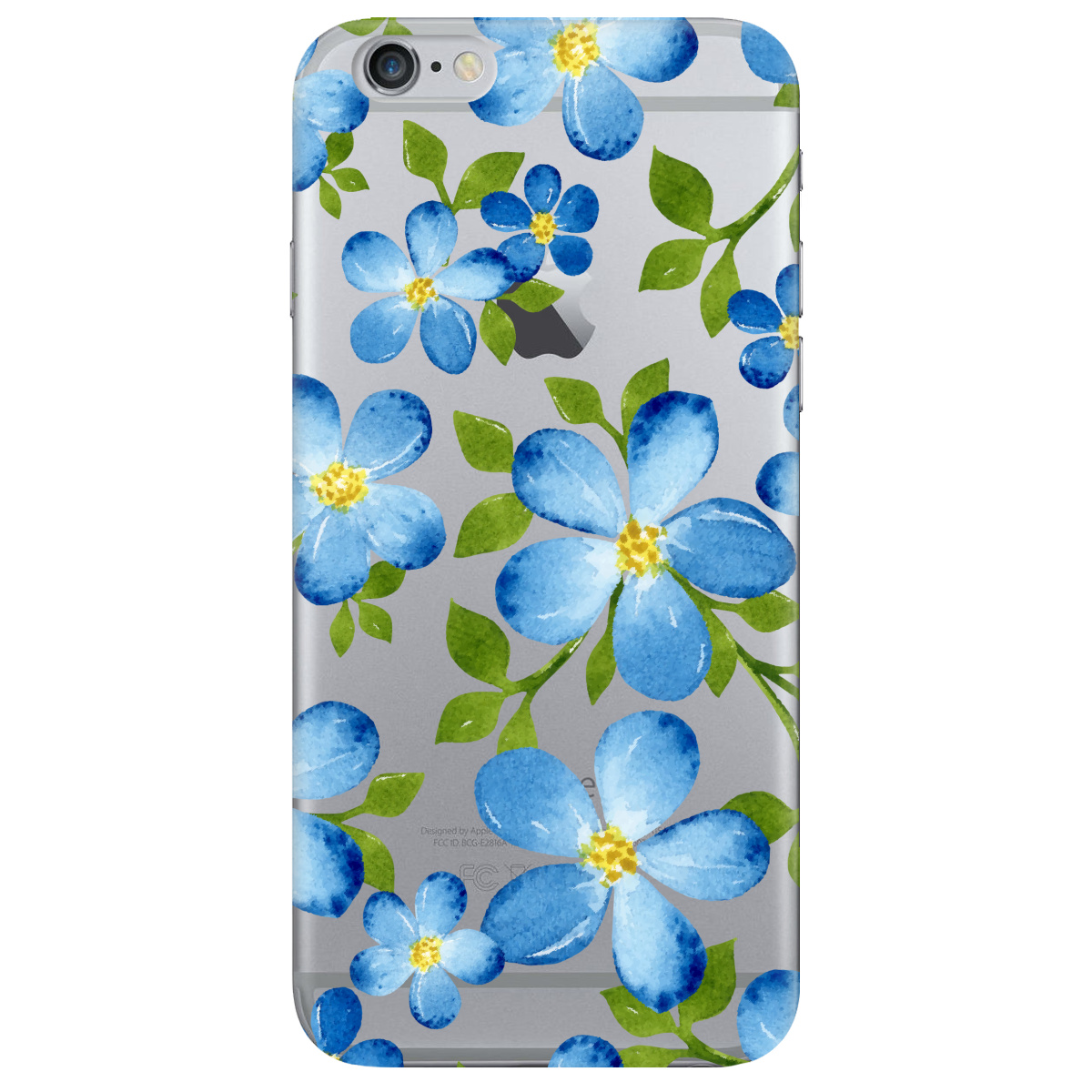 Чехол для Apple iPhone 6 / 6S Flowers blue - фото 1 - Чехлы для телефонов