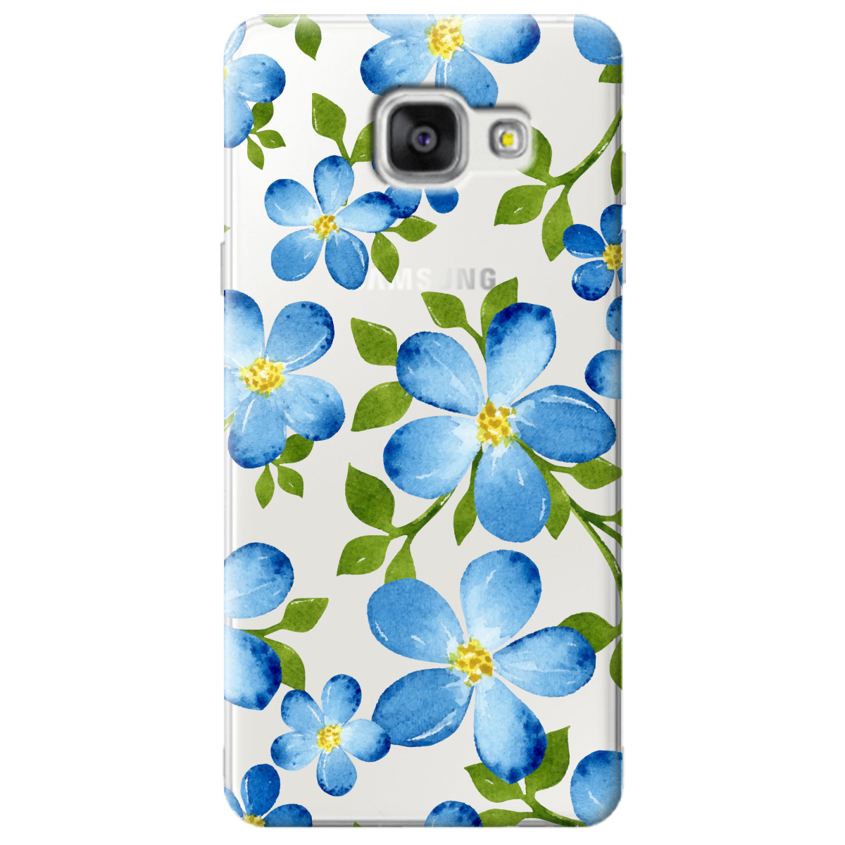 Чохол для Samsung Galaxy A5 2016 Flowers blue - фото 1 Чохол для Samsung Galaxy A5 2016 Flowers blue - фото 1 - Чохли для телефонів