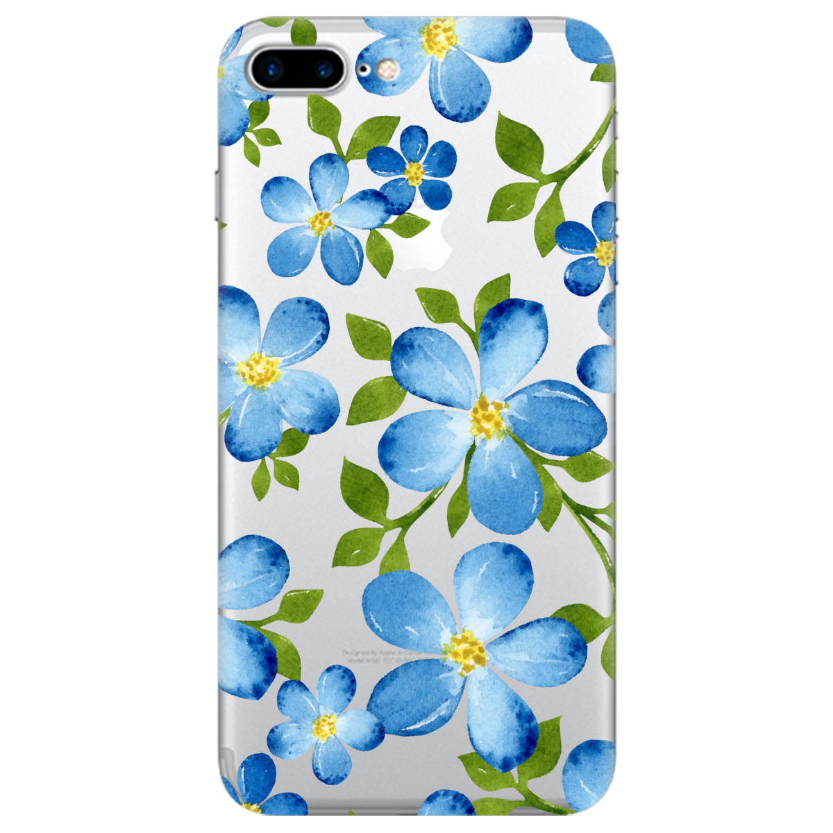Чехол для Apple iPhone 8 Plus Flowers blue - фото 1 - Чехлы для телефонов