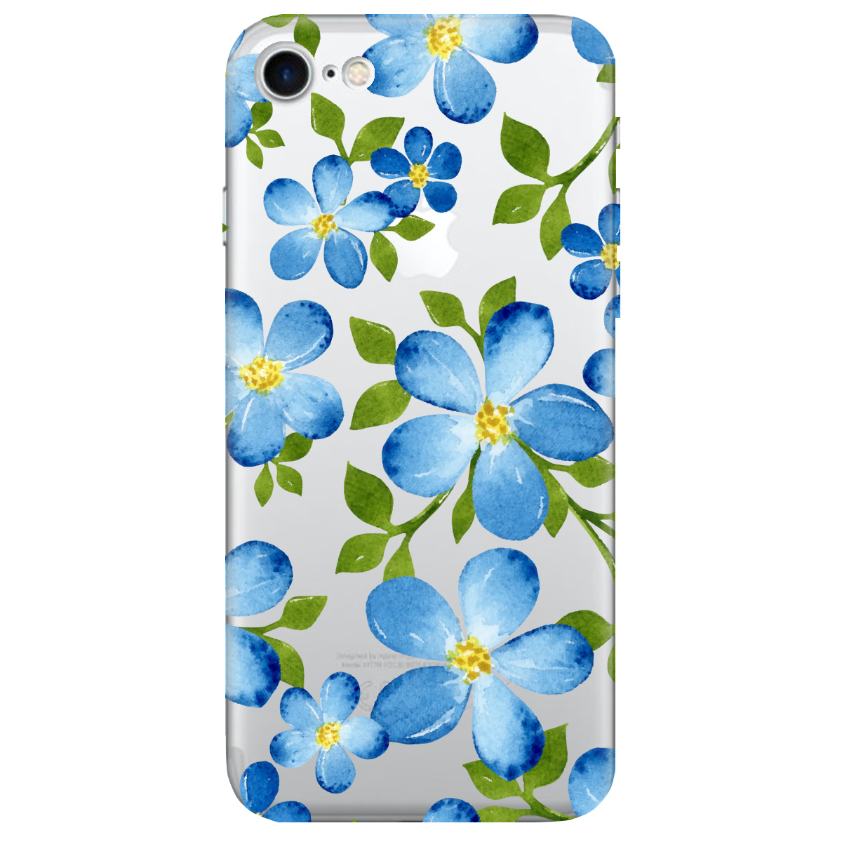 Чохол для Apple iPhone 8 Flowers blue - фото 1 - Чохли для телефонів