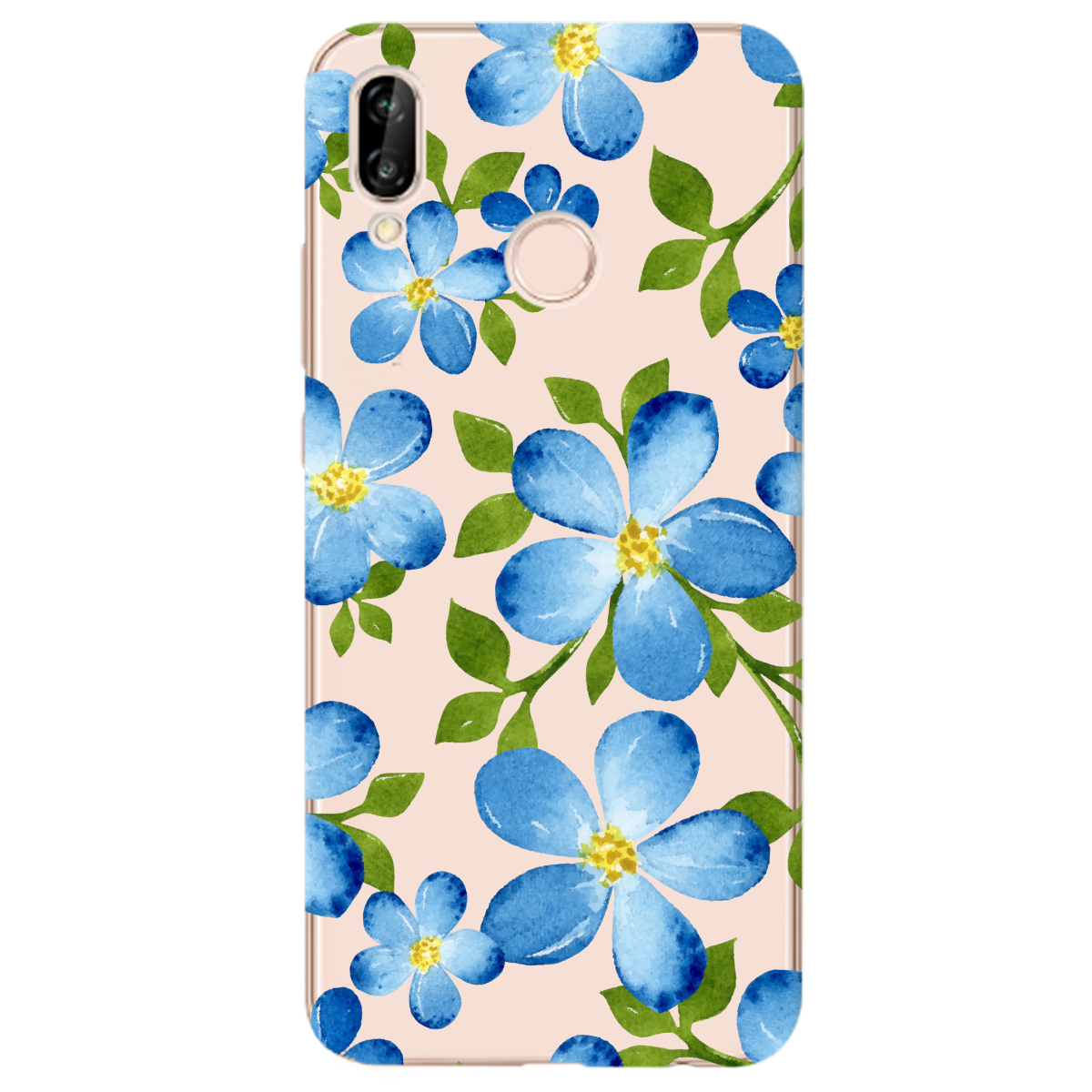 Чехол для Huawei P20 Lite Flowers blue - фото 1 - Чехлы для телефонов