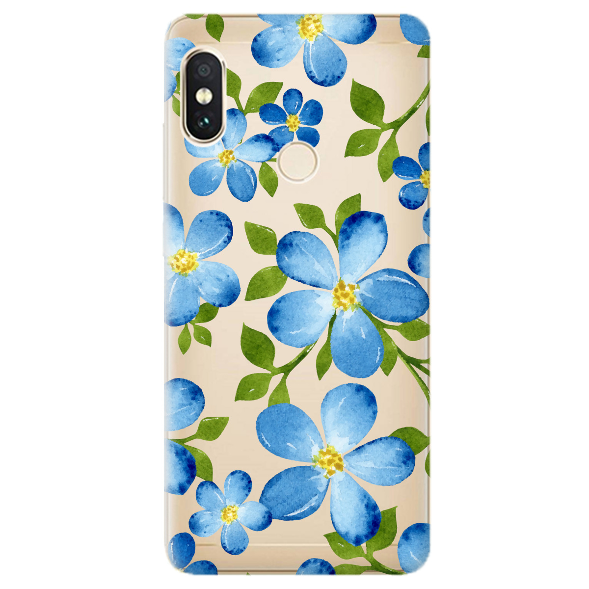 Чохол для Xiaomi Redmi Note 5 Flowers blue - фото 1 - Чохли для телефонів