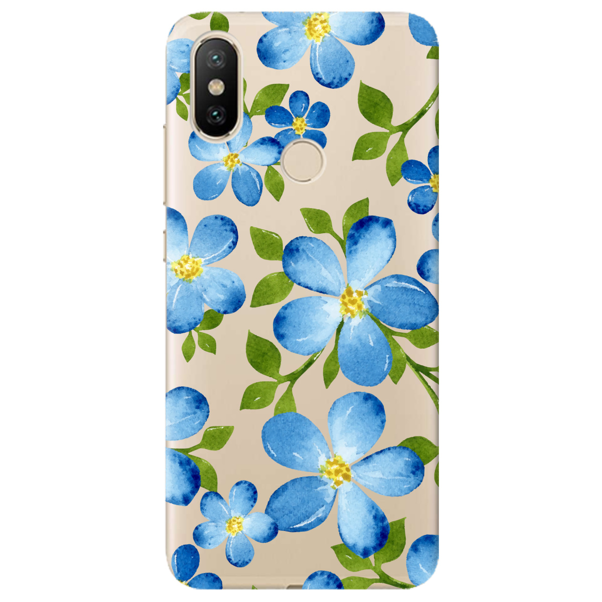 Чохол для Xiaomi Mi A2 Mi 6X Flowers blue - фото 1 Чохол для Xiaomi Mi A2 Mi 6X Flowers blue - фото 1 - Чохли для телефонів