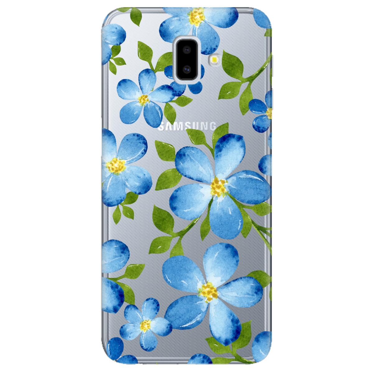Чохол для Samsung Galaxy J6 Plus 2018 Flowers blue - фото 1 - Чохли для телефонів