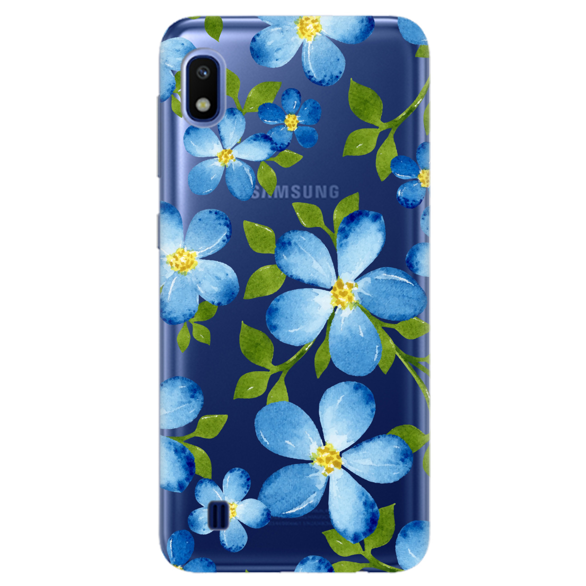 Чохол для Samsung Galaxy A10 Flowers blue - фото 1 - Чохли для телефонів