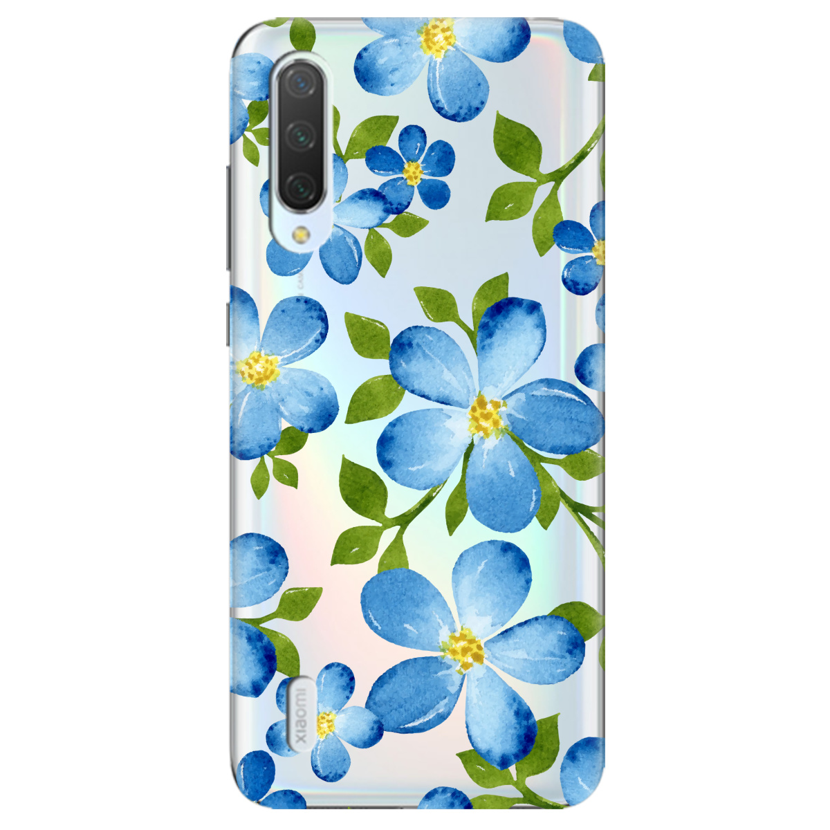 Чохол для Xiaomi Mi A3 Flowers blue - фото 1 - Чохли для телефонів