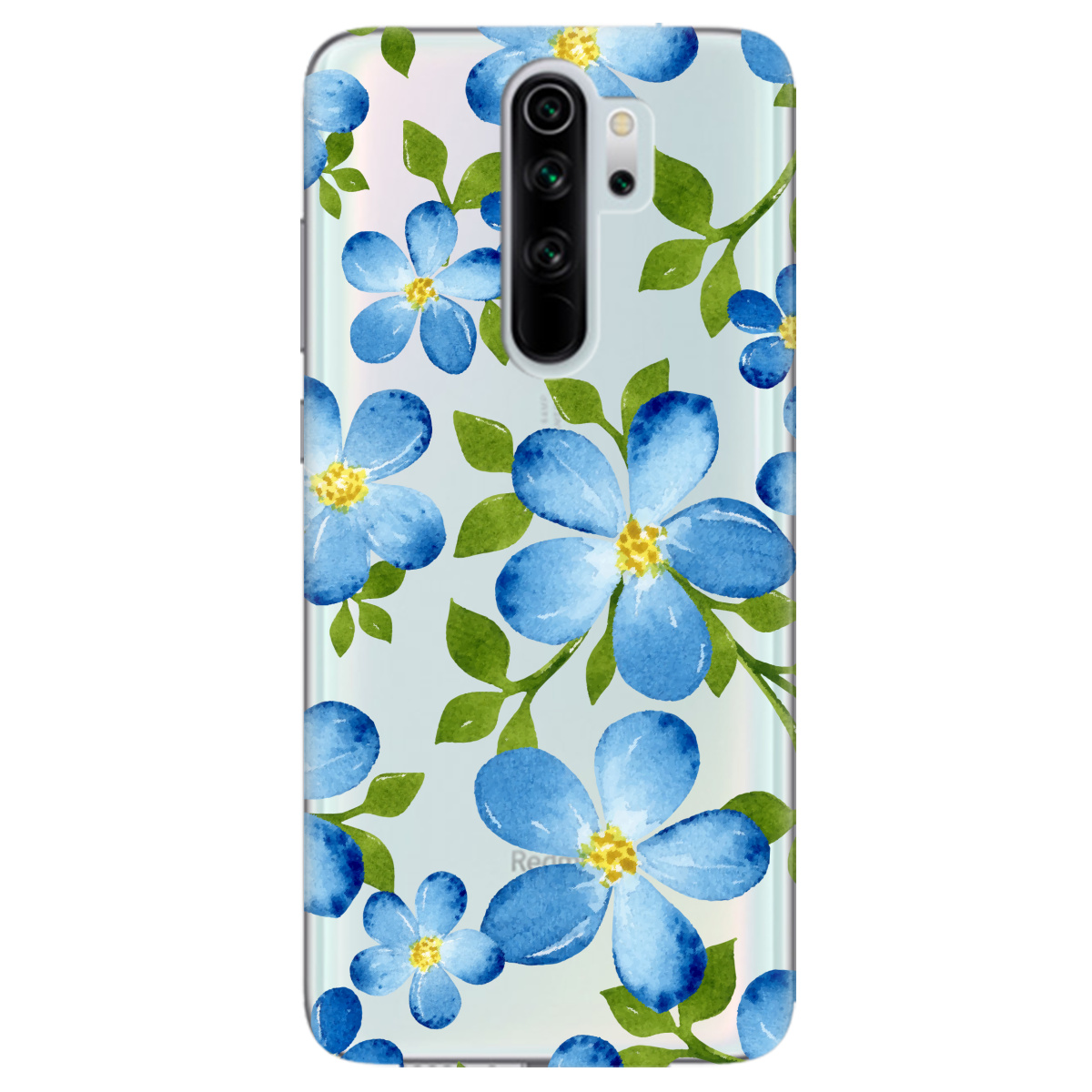 Чехол для Xiaomi Redmi Note 8 Pro Flowers blue - фото 1 - Чехлы для телефонов