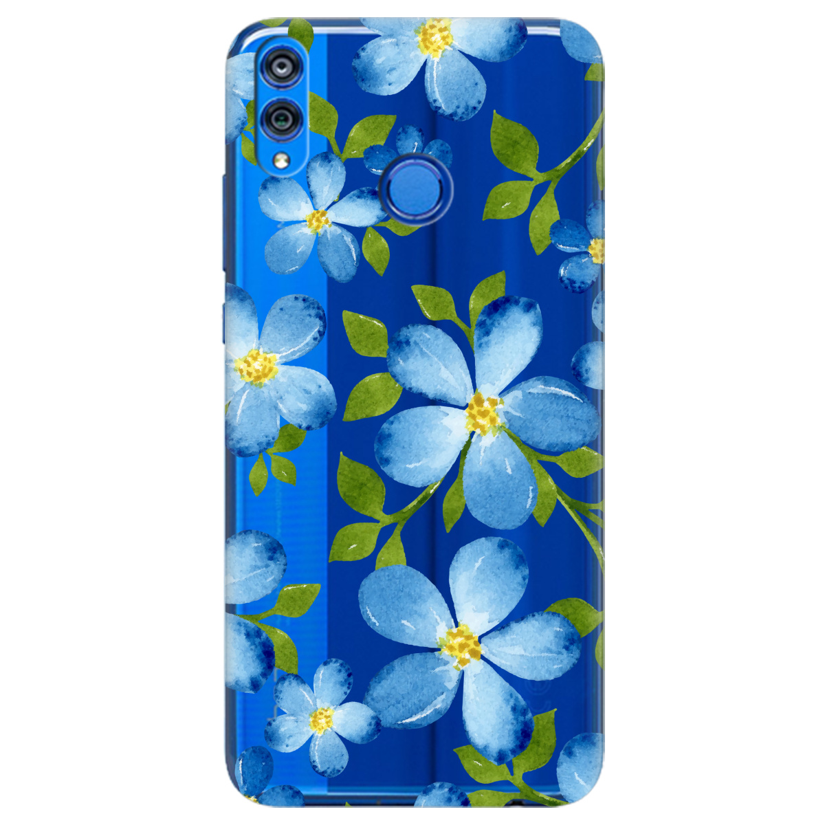 Чохол для Huawei Honor 8x Flowers blue - фото 1 - Чохли для телефонів